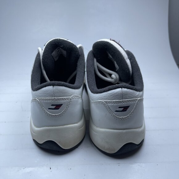 Vtg Tommy Hilfiger Men 7 US Sneakers White Leather Red Logo Retro 90s Rare Read* - Picture 3 of 16